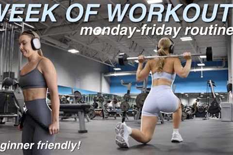 WEEK OF WORKOUTS 💪🏼 routine for beginners + gym motivation!