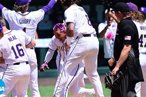 LSU's full late-inning comeback over Wofford in 2024 baseball regionals