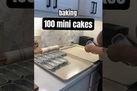 Baking 100 Mini Cakes #homebakery #cakebusiness #cakedecorating