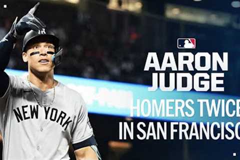 Aaron Judge CRUSHES two homers in his first game in San Francisco!
