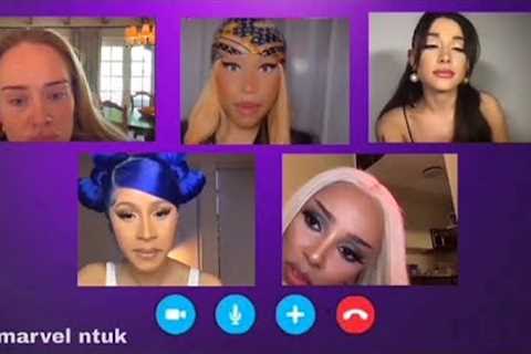 Celebrities Doing Facetime! (feat. Adele, Nicki, Ariana, Cardi &amp; Doja)