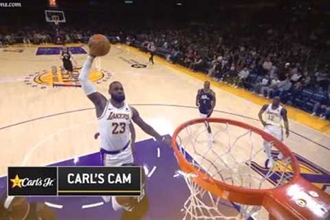 LeBron James throws down insane poster dunk on Paul George 😳