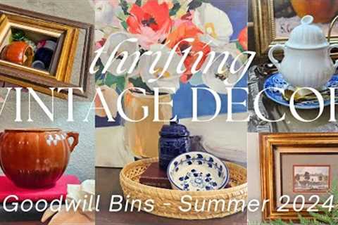 *NEW* GOODWILL BINS VINTAGE HOME DÉCOR THRIFT WITH ME 2024 | Shop + Thrift Haul + Decorating Ideas