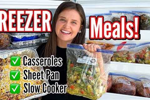 20 FREEZER MEALS | Freezer Meal Prep Made EASY | Slow Cooker &amp; Oven Baked Recipes | Julia..