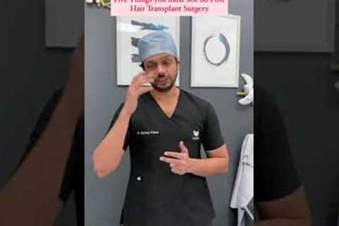 5 Things - NOT to be done After Hair Transplant Surgery #shorts