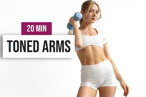 20 MIN TONED ARMS Workout - With Weights - Tone and Build Strength At Home