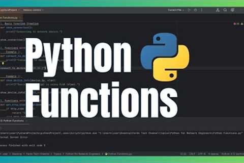 Python functions for beginners // network engineers