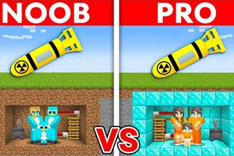 Family NOOB vs PRO: DOOMSDAY BUNKER Build Challenge in Minecraft