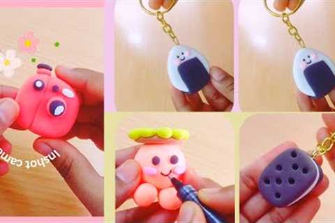 5 ideas |Cute Foam Clay ideas | Diy Handmade keychain #diy #foamclay #keychain #clay