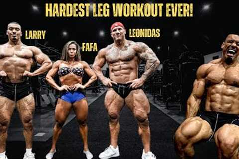 HARDEST LEG WORKOUT OF MY LIFE! WITH FAFA FITNESS, AND LEONIDAS ARKONA!