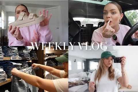 VLOG | shop with me abercrombie try on haul, amazon + target haul, closet clean-out