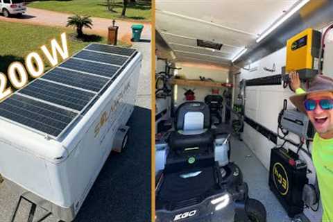DIY Solar Powered Lawn Care Trailer | Full Build &amp; Wiring