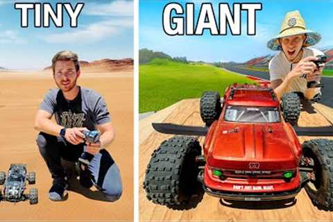 Modifying RC Cars with DANGEROUS Weapons! *TINY VS GIANT*