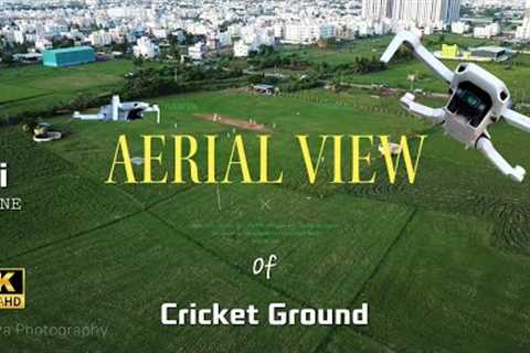 4K Aerial View | Cricket Ground &amp; paddy field #djimini2se #cinematic #cricketlover #drone #dji