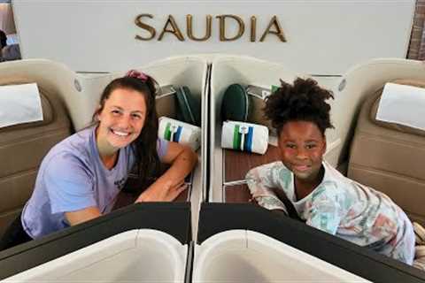 OUR FIRST TIME | 20 Hours Flying in Saudia Business Class!