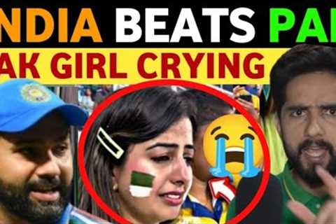 INDIA BEATS PAK, PAKISTANI PUBLIC REACTION, GIRLS VIRAL VIDEO ON SOCIAL MEDIA, TODAY WORLD CUP MATCH