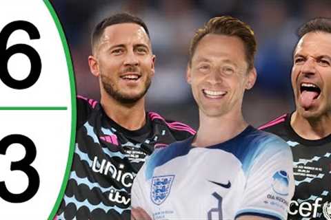 Soccer Aid 2024 - England XI vs World XI Highlights | HAZARD, USAIN BOLT, DEL PIERO, TOM HIDDLESTON