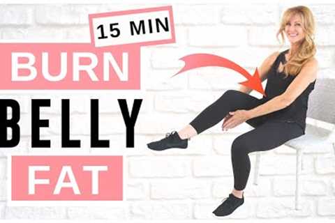Lose Belly Fat Sitting Down | AB WORKOUT For Women Over 50!
