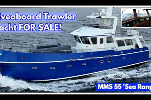 THIS Is Hull 1 Of A NEW Steel Liveaboard Trawler Yacht (And She Is For Sale!) | YACHT TOUR