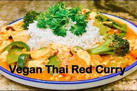 Vegan Thai Red Curry | Veggies Loaded Thai Red Curry With Tofu