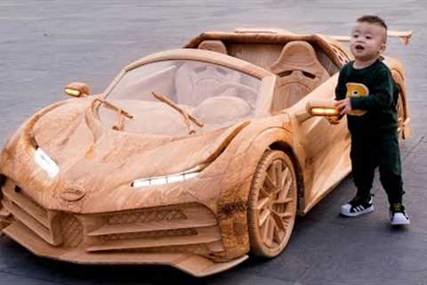 Wood Carving - CR7's Bugatti Centodieci - ND WoodWorking Art