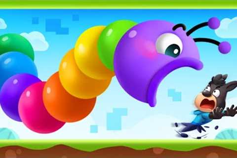 Police VS Hungry Worm | Funny Cartoons for Kids | Sheriff Labrador New Episodes
