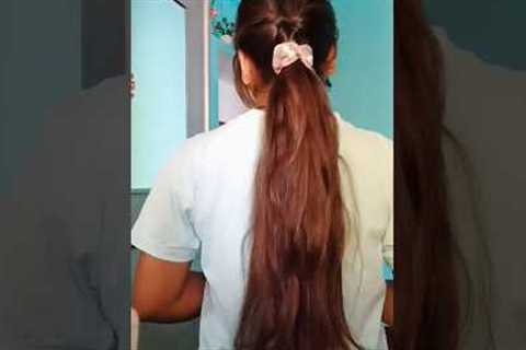 try this hairstyle hack with crunchies /#hairstyle #hair #hacks#viral  #shorts