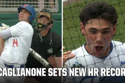 Jac Caglianone breaks Florida's all-time home run record on 75th career HR 🔥 | ESPN College..