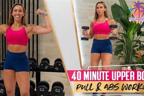 Chiseled Arms and Abs At-Home Dumbbell Workout *LOW IMPACT* | STF - Day 32