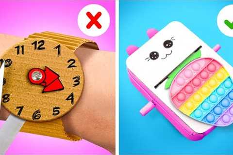 CUTE CARDBOARD CRAFTS || Best Parenting Tips And Hacks By 123GO!LIVE
