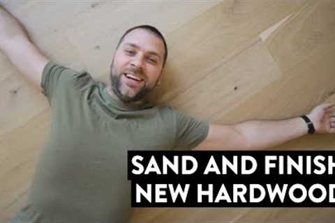 Hardwood Floor Install | Sanding and Finishing New Engineered Hardwood