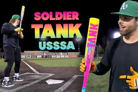 Hitting with the SOLDIER TANK COMPOSITE | USSSA Baseball Bat Review (vs. Icon &amp; Hype Fire)