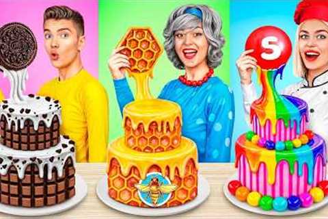 Me vs Grandma Cooking Challenge! Cake Decorating Parenting Hacks by YUMMY JELLY