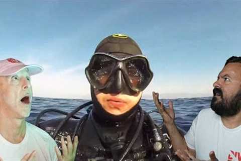Divers React to INSANE solo deep dive on air