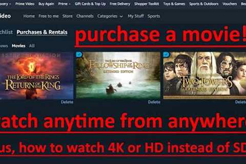 How to purchase a video on Amazon Prime