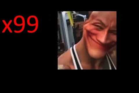 The Rock Sus Eyebrow Raise meme speed x0.25------- to x128 speed