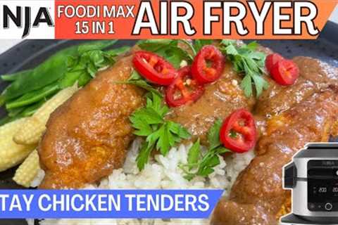 SATAY CHICKEN TENDERS *AIR FRYER* | NINJA FOODI Recipe | Indonesian inspired Meal | Peanut Sauce