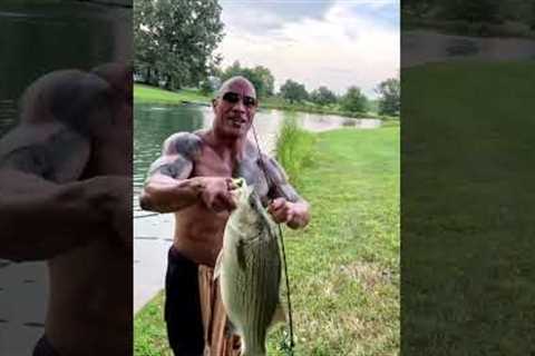 The Rock caught a HUGE FISH 😂 (via The Rock/IG) #shorts