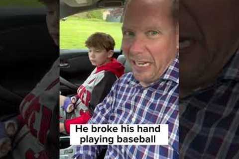 Credit @peteytvprof  #funny #comedy #parenting #dadjokes #brokenhand