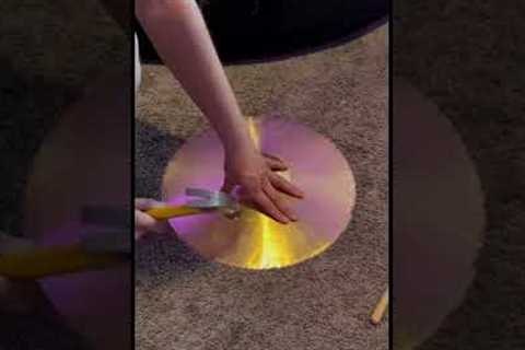 Making a trash crash china cymbal