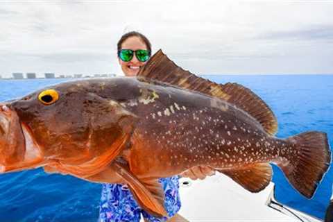 UNEXPECTED BIG GROUPER Catch, Clean and Cook! South Florida Fishing with Family!