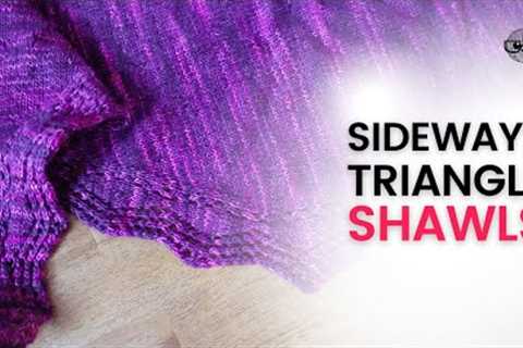 10 Fun Knitting Patterns for Sideways Triangle Shawl
