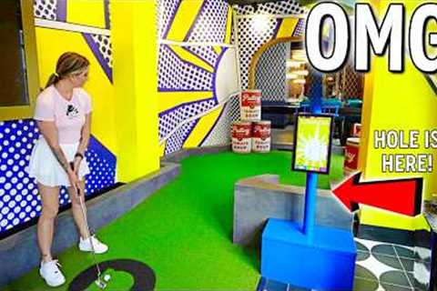 Mind-Blowing ONE OF A KIND Themed Mini Golf Course! - Crazy Hole in One!