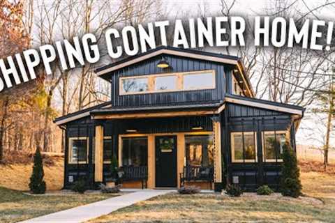 900sqft Shipping Container House w/ Basketball Court!! | Container Home Airbnb Tour!