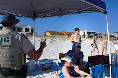 Police Bust Them For Playing Drinking Games On Beach