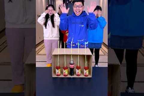 Exciting Coke Drinking Challenge, Who Drank The Tomato Juice? #Funnyfamily #Partygames