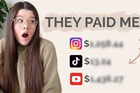 How Much Social Media Platforms Paid Me to Post (Reels Play, TikTok Creator Fund, YouTube Ads)