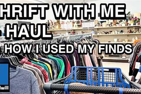 THRIFTING AT GOODWILL &amp; A THRIFT SHOPPING HAUL * THRIFT WITH ME THRILLED THRIFTER