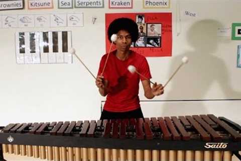 Super Mario Bros. on Marimba (with 4 Mallets) by Aaron Grooves