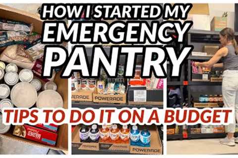 HOW I STARTED MY EMERGENCY FOOD PANTRY + Tips to do it on a BUDGET! Beginner Food Prepper Episode 1